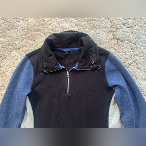 EUC NAUTICA PULLOVER ZIP FRONT SWEATSHIRT DRESS IN BLUE/GRAY/BLACK WOMENS SIZE M - Picture 8 of 14